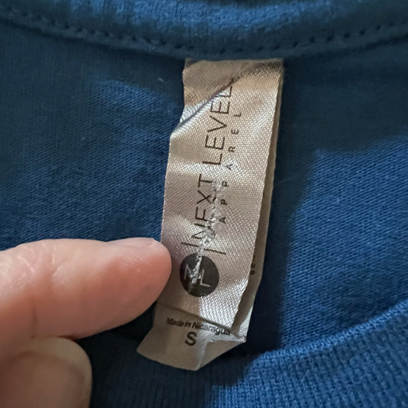 Discovery Place Leonardo Da Vinci Vitruvian Man T-shirt Blue, EUC-Size Small - Picture 3 of 5